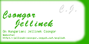 csongor jellinek business card